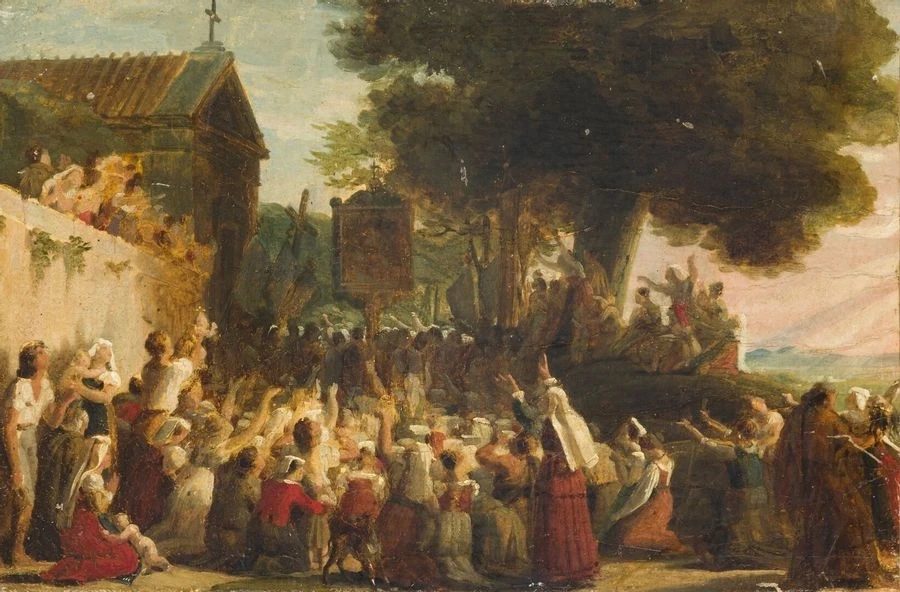 Scena della processione - attribuito